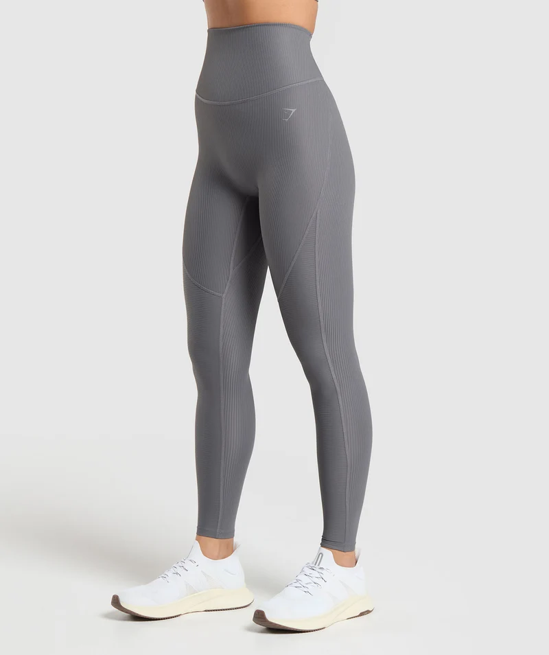 Gymshark Ribbed Legging - Brushed Grey