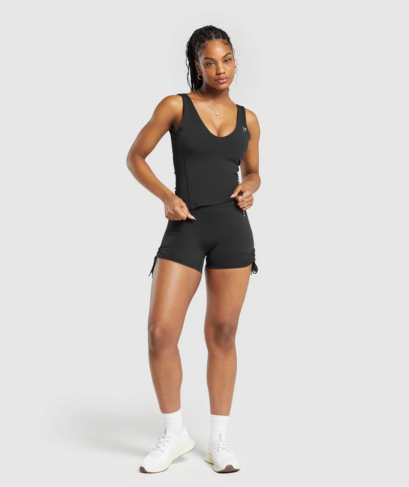 Gymshark Ruche Shorts - Black