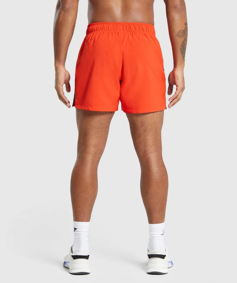 Gymshark Sport 5" Shorts - Electric Orange/Navy