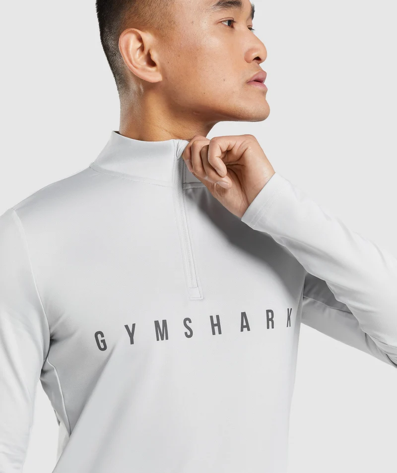 Gymshark Sport 1/4 Zip - Light Grey