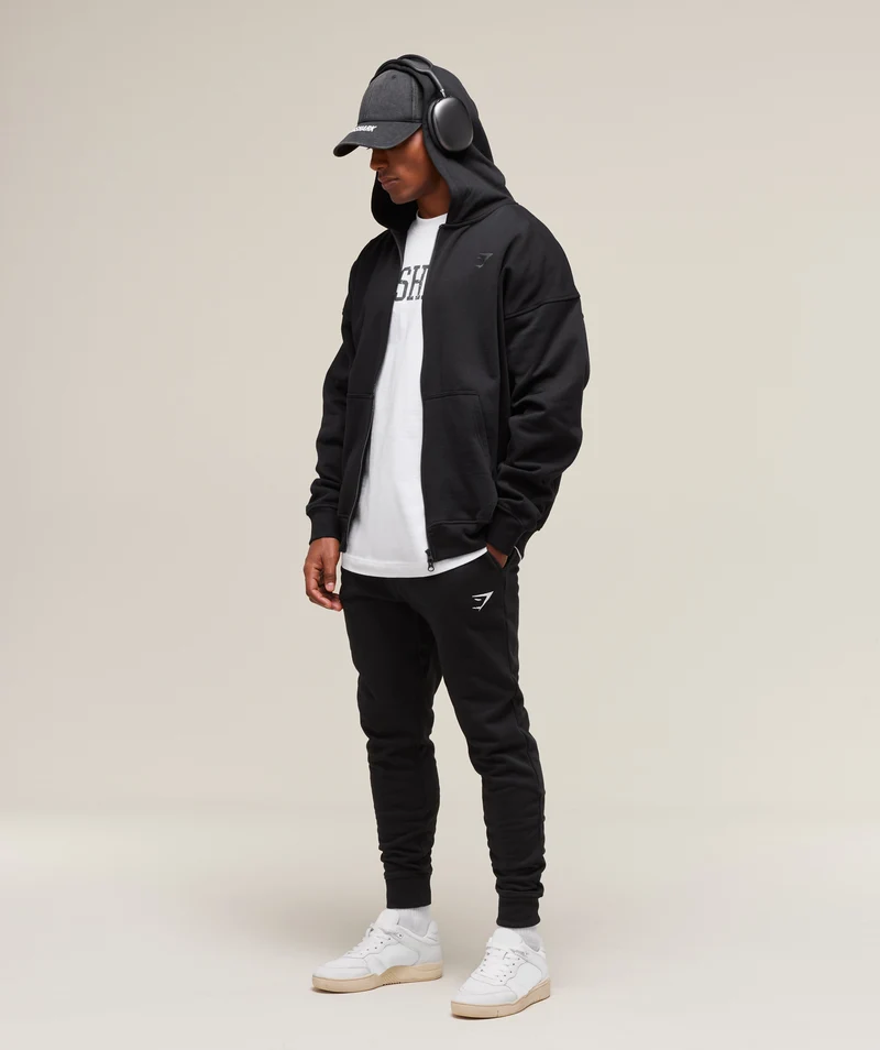 Gymshark Crest Joggers - Black