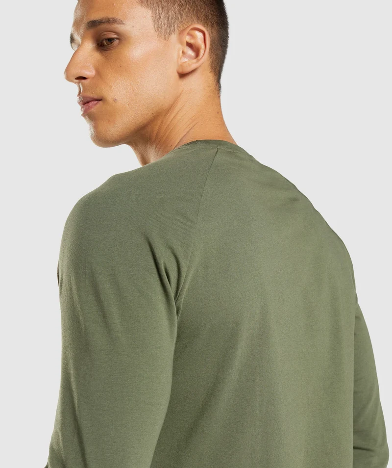 Gymshark Apollo Long Sleeve T-Shirt - Core Olive