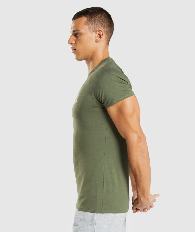Gymshark Apollo Muscle Fit Short Sleeve T-Shirt - Core Olive
