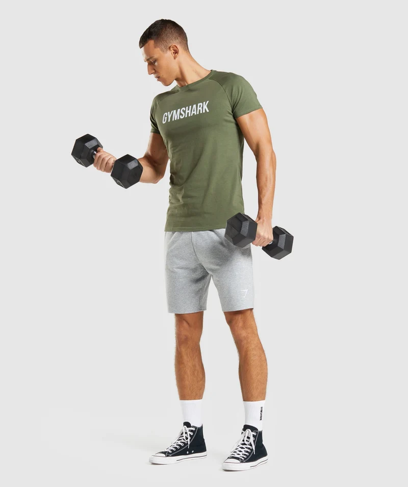 Gymshark Apollo Muscle Fit Short Sleeve T-Shirt - Core Olive