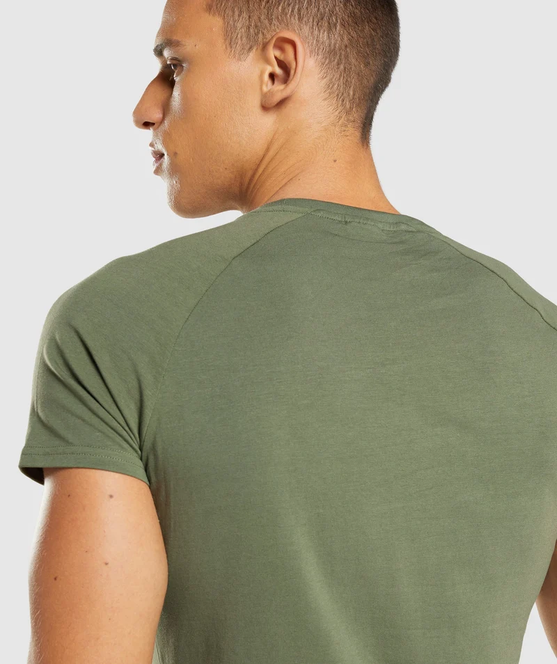 Gymshark Apollo Muscle Fit Short Sleeve T-Shirt - Core Olive