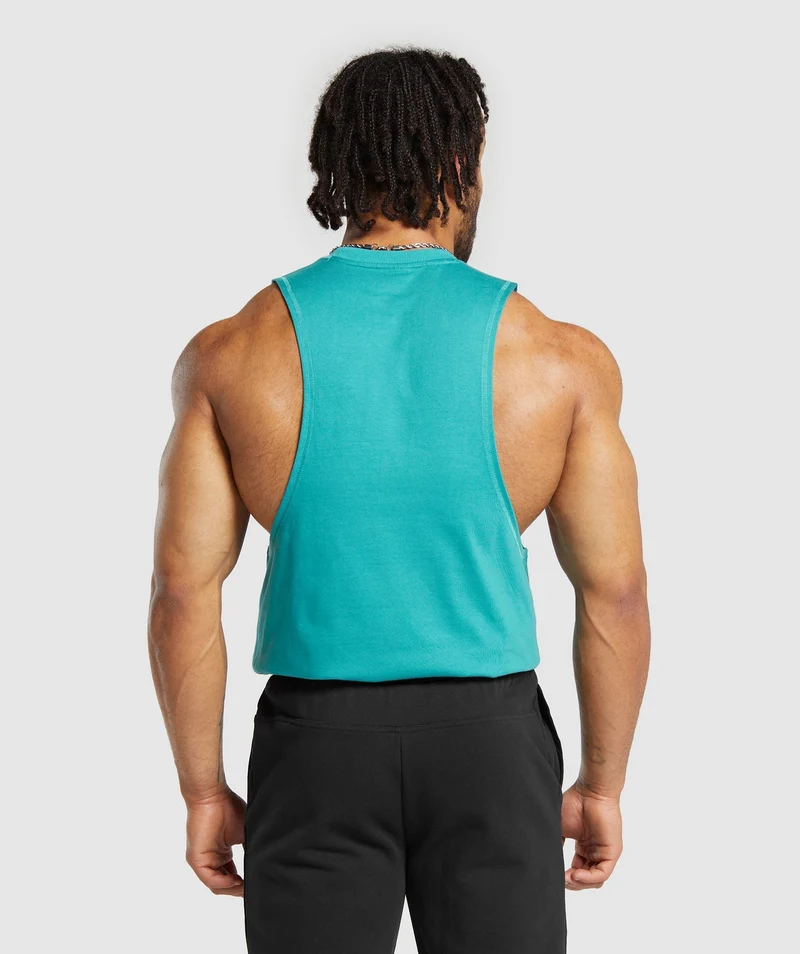 Gymshark Premium Lifting Drop Arm Tank - Bondi Teal