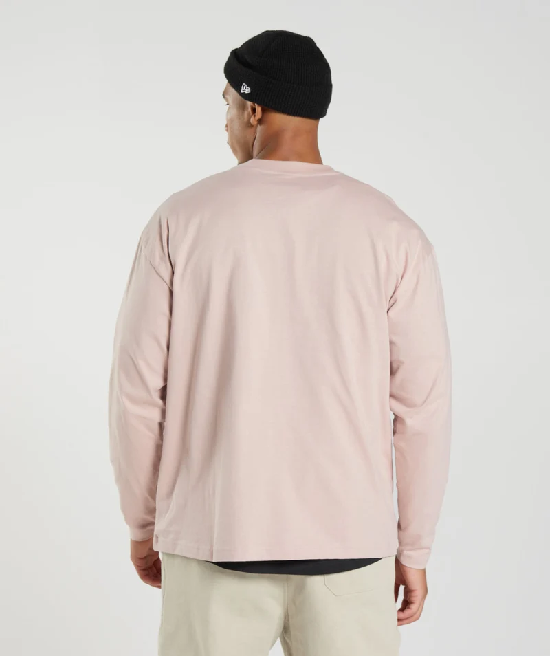 Gymshark Rest Day Sweats Long Sleeve T-Shirt - Dusty Taupe