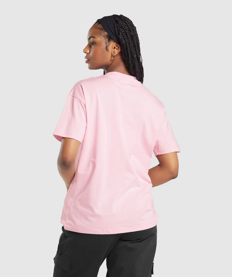 Gymshark Its Giving Gym Oversized T-Shirt - Dolly Pink