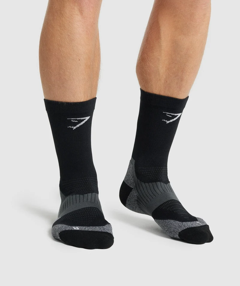 Gymshark Crew Performance Socks - Black
