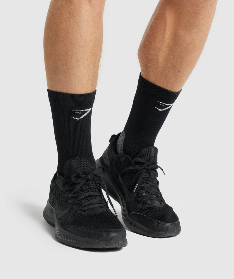Gymshark Crew Performance Socks - Black