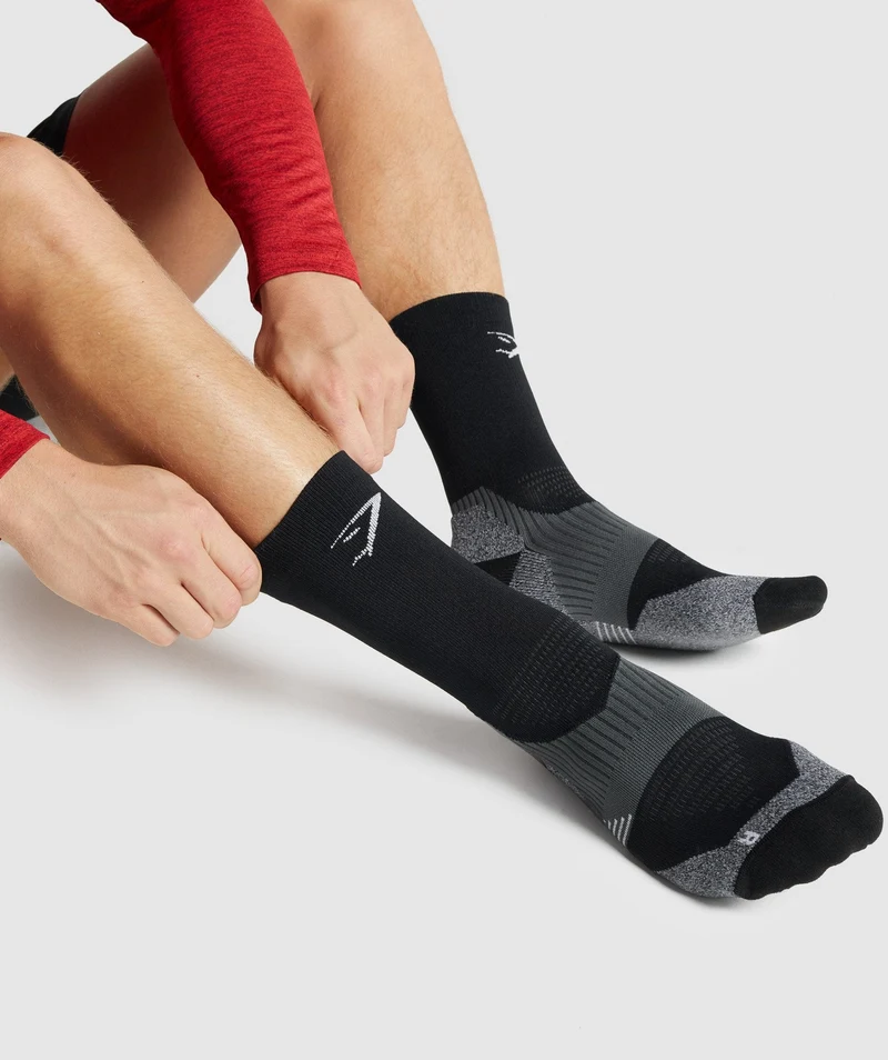 Gymshark Crew Performance Socks - Black