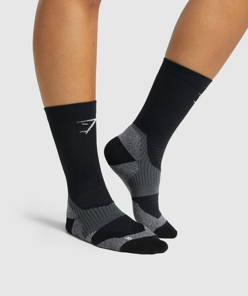 Gymshark Crew Performance Socks - Black