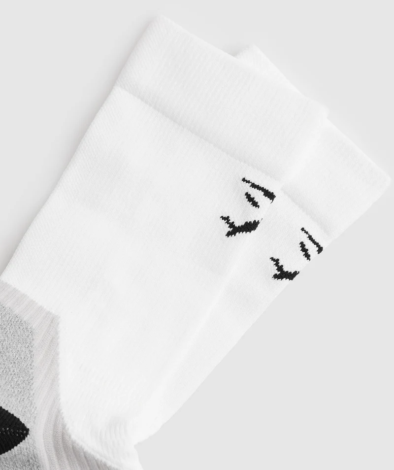 Gymshark Crew Performance Socks - White