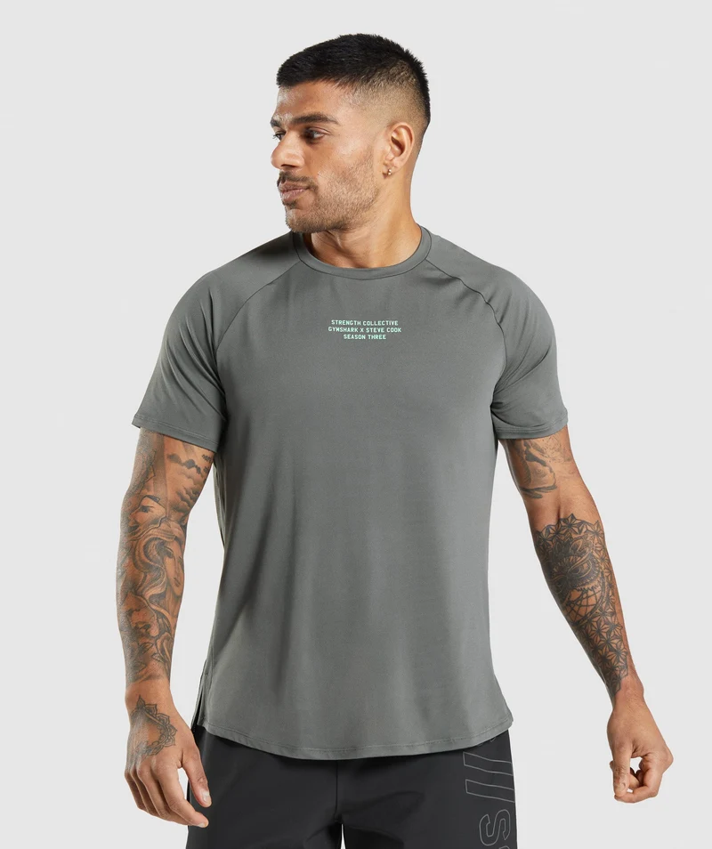 Gymshark Steve Cook T-Shirt - Grey