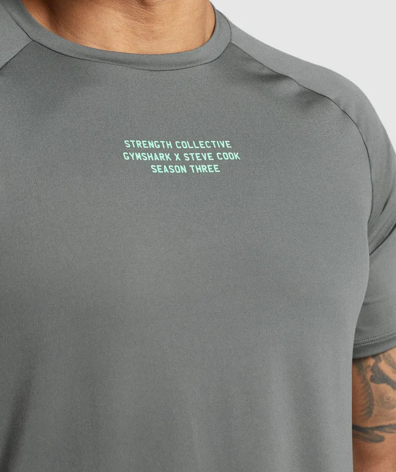 Gymshark Steve Cook T-Shirt - Grey