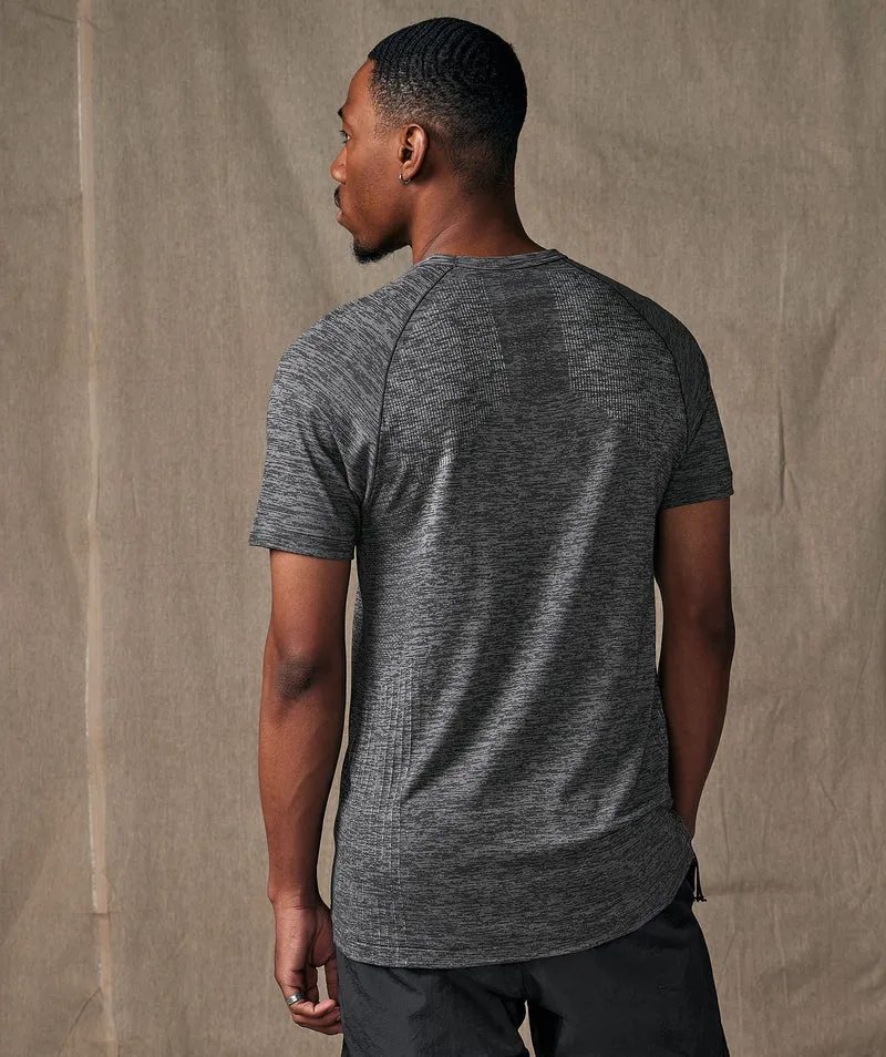 Gymshark Retake Seamless T-Shirt - Onyx Grey/White Marl