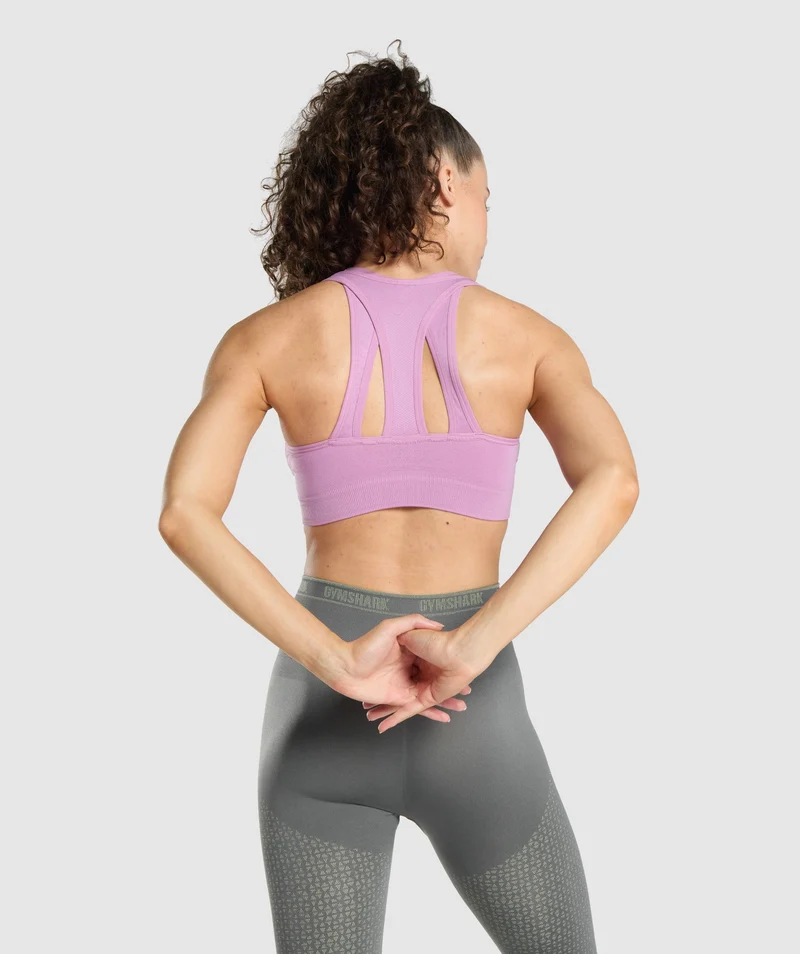 Gymshark Apex Seamless Sports Bra - Purple/Light Purple