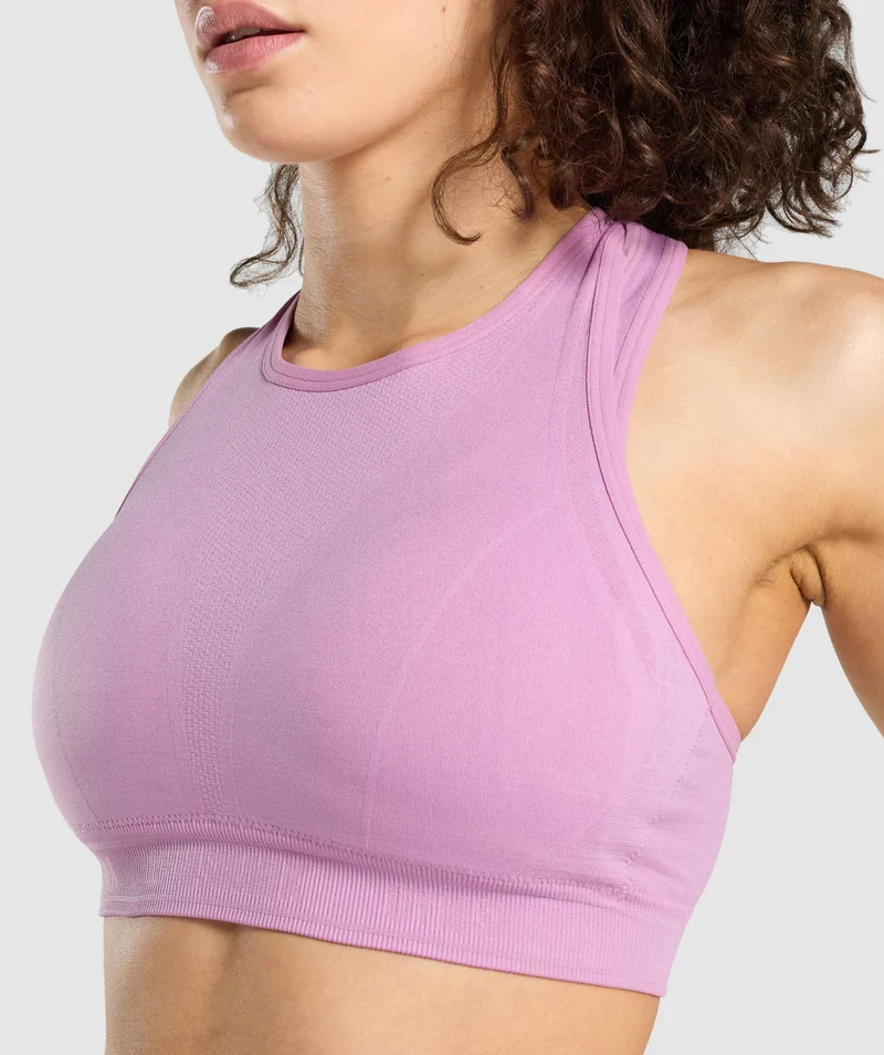 Gymshark Apex Seamless Sports Bra - Purple/Light Purple