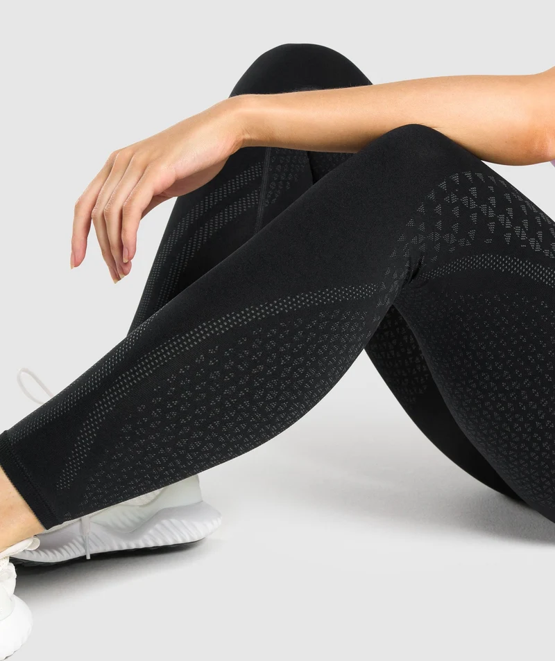 Gymshark Apex Seamless Leggings - Black/Grey
