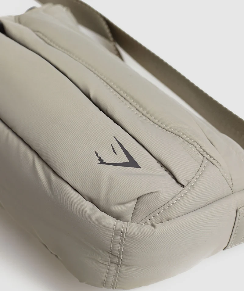 Gymshark Premium Lifestyle Shoulder Bag - Ecru Brown