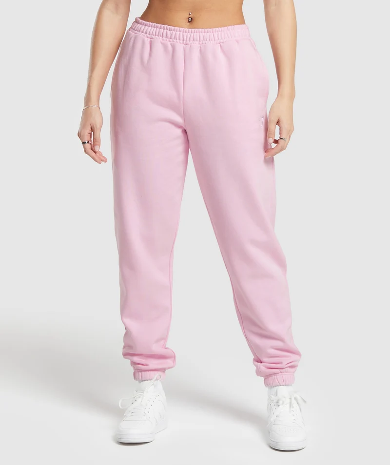 Gymshark Heavy Flex Graphic Joggers - Dolly Pink