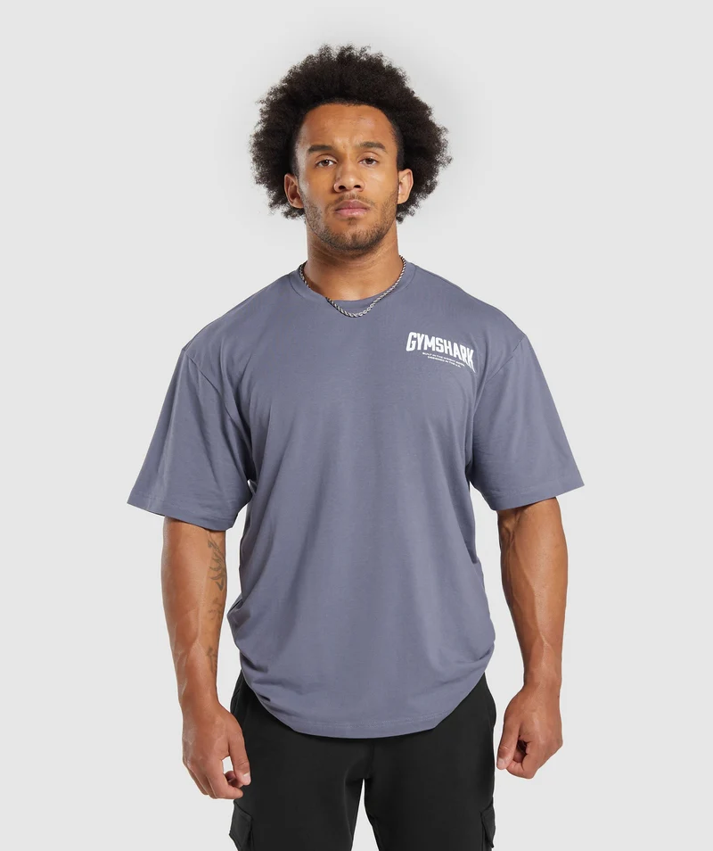 Gymshark Cartoon Lifting T-Shirt - Dewberry Purple