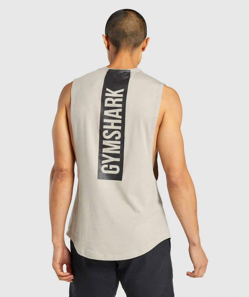 Gymshark Bold Drop Arm Tank - Grey