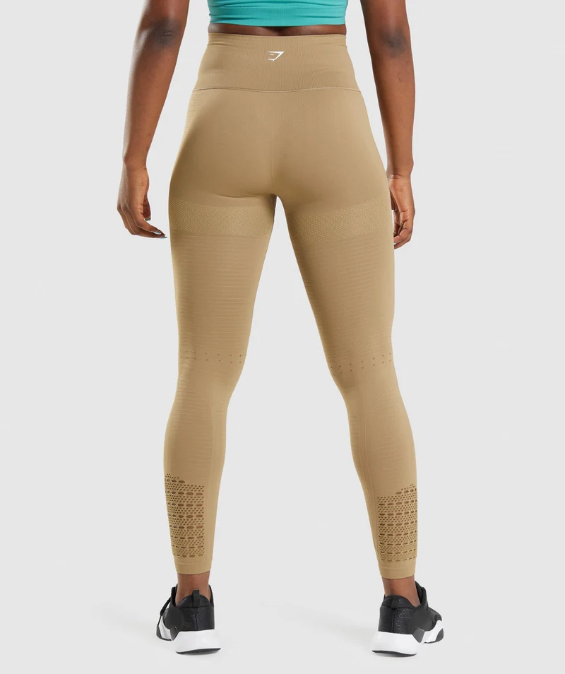 Gymshark Energy Seamless Leggings - Biscotti Brown