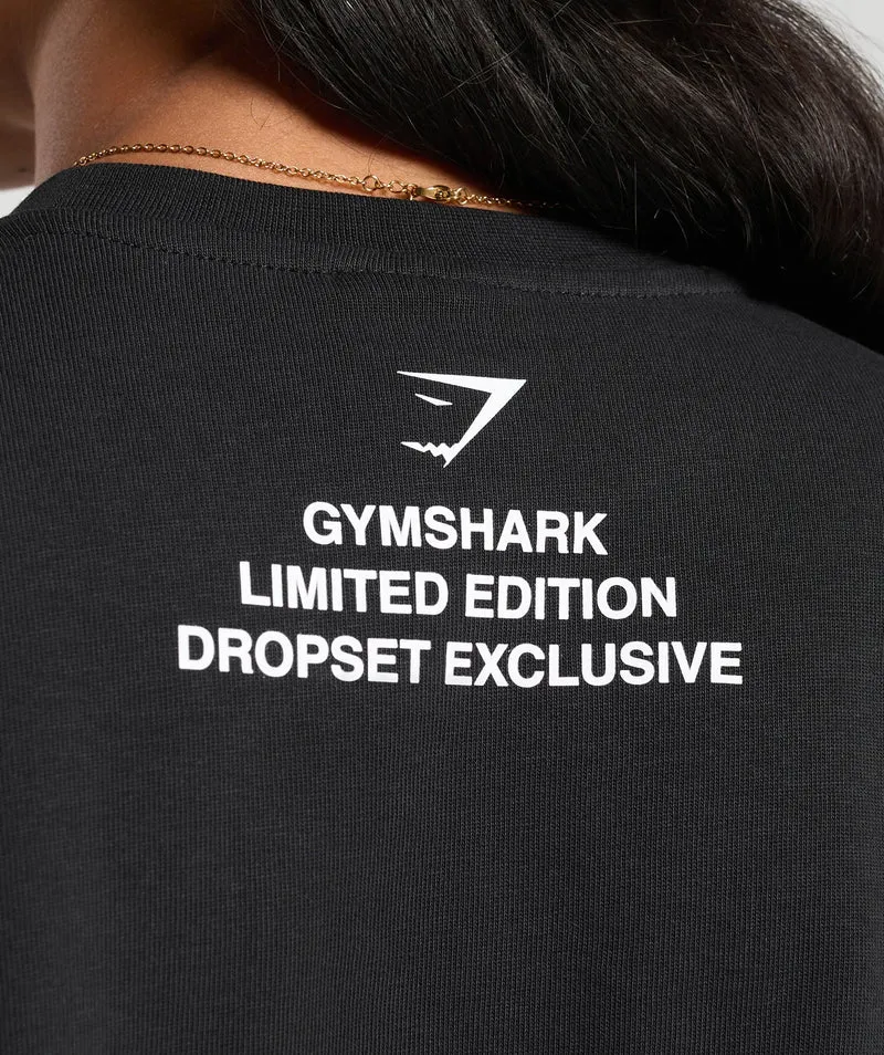 Gymshark Cranon Bootleg Graphic T-Shirt - Black