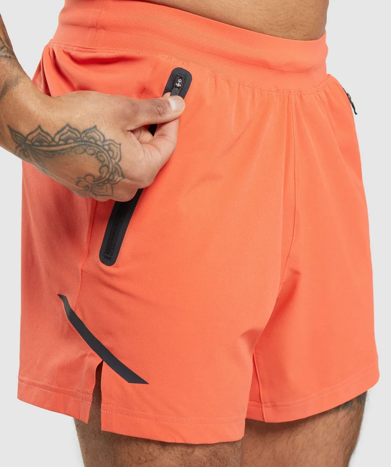 Gymshark Apex 5" Perform Short - Papaya Orange