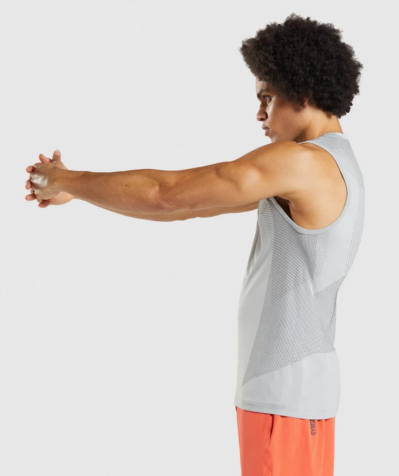 Gymshark Apex Tank - Light Grey/Onyx Grey