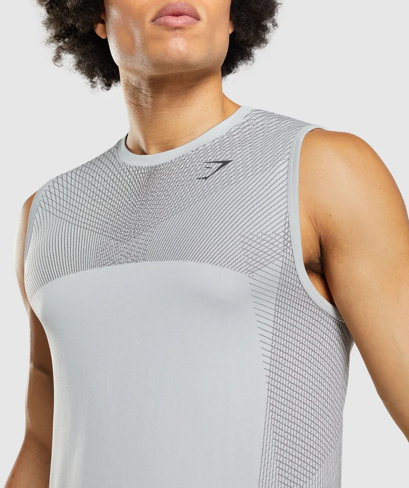Gymshark Apex Tank - Light Grey/Onyx Grey