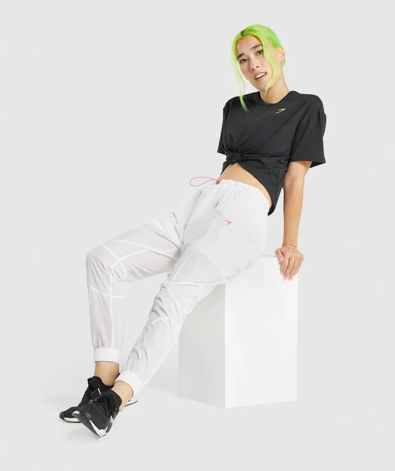 Gymshark Pulse Woven Joggers - White