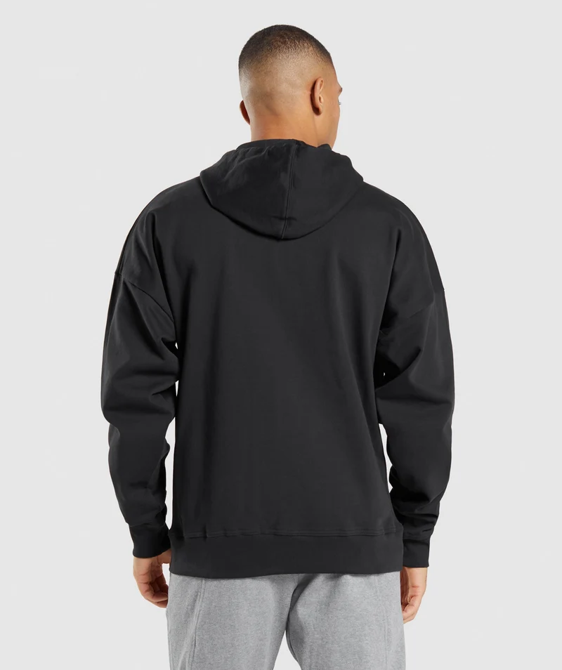 Gymshark Essential Oversized Zip Up Hoodie - Black