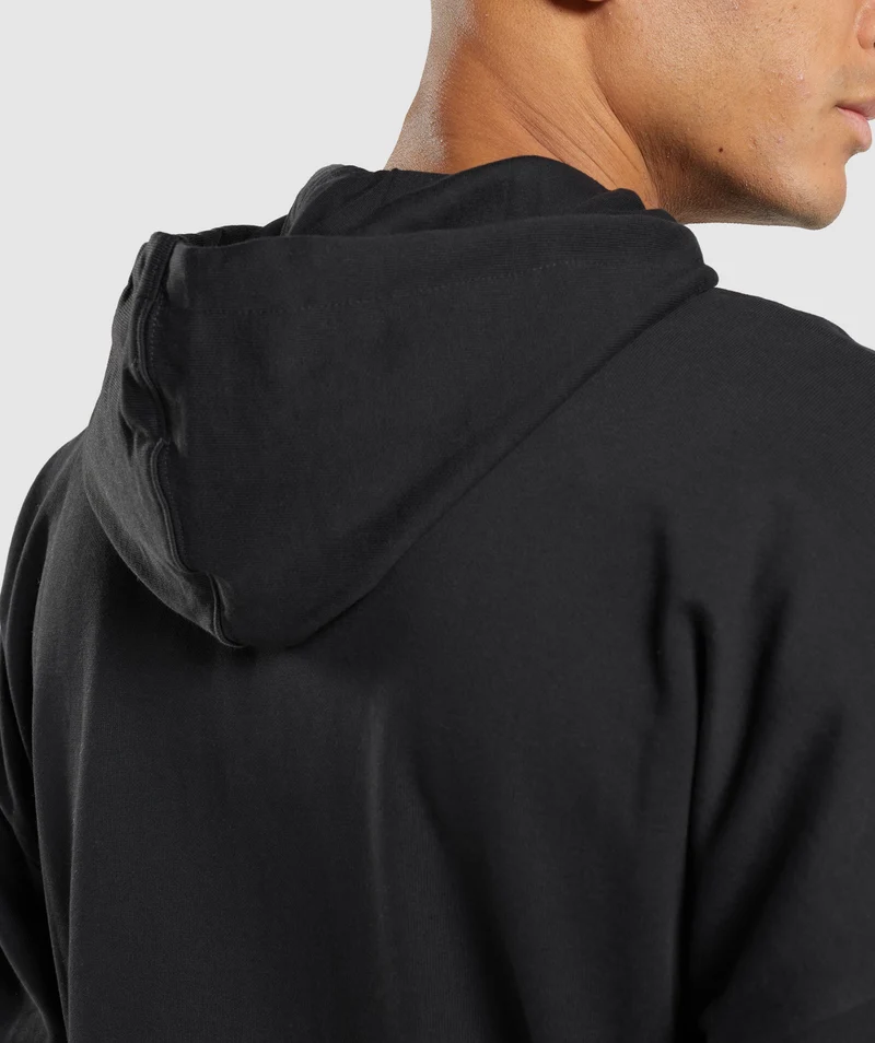 Gymshark Essential Oversized Zip Up Hoodie - Black