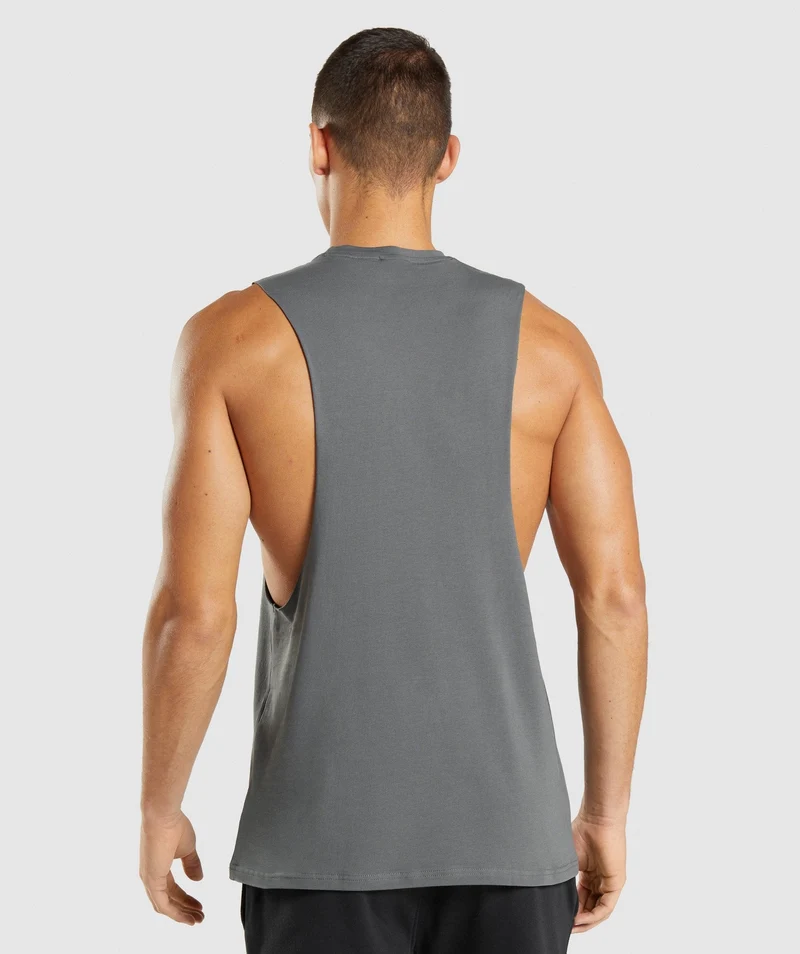Gymshark Central Drop Arm Tank - Grey