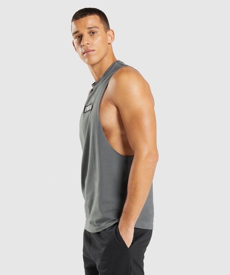 Gymshark Central Drop Arm Tank - Grey