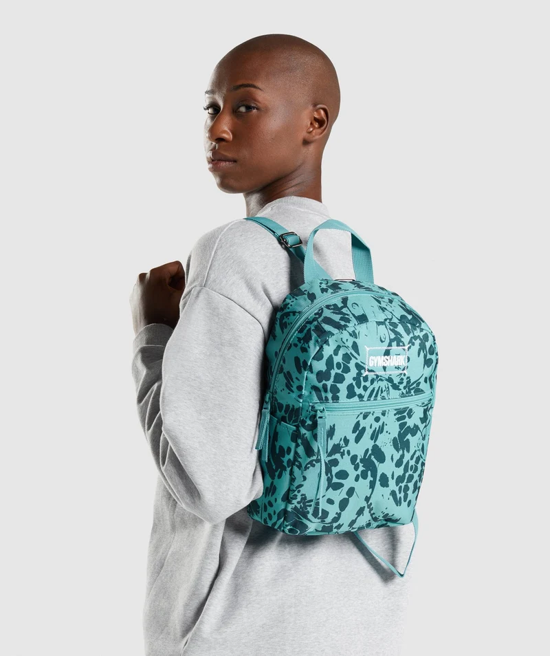Gymshark Adapt Animal Graphic Mini Lifestyle BackPack - Fauna Teal
