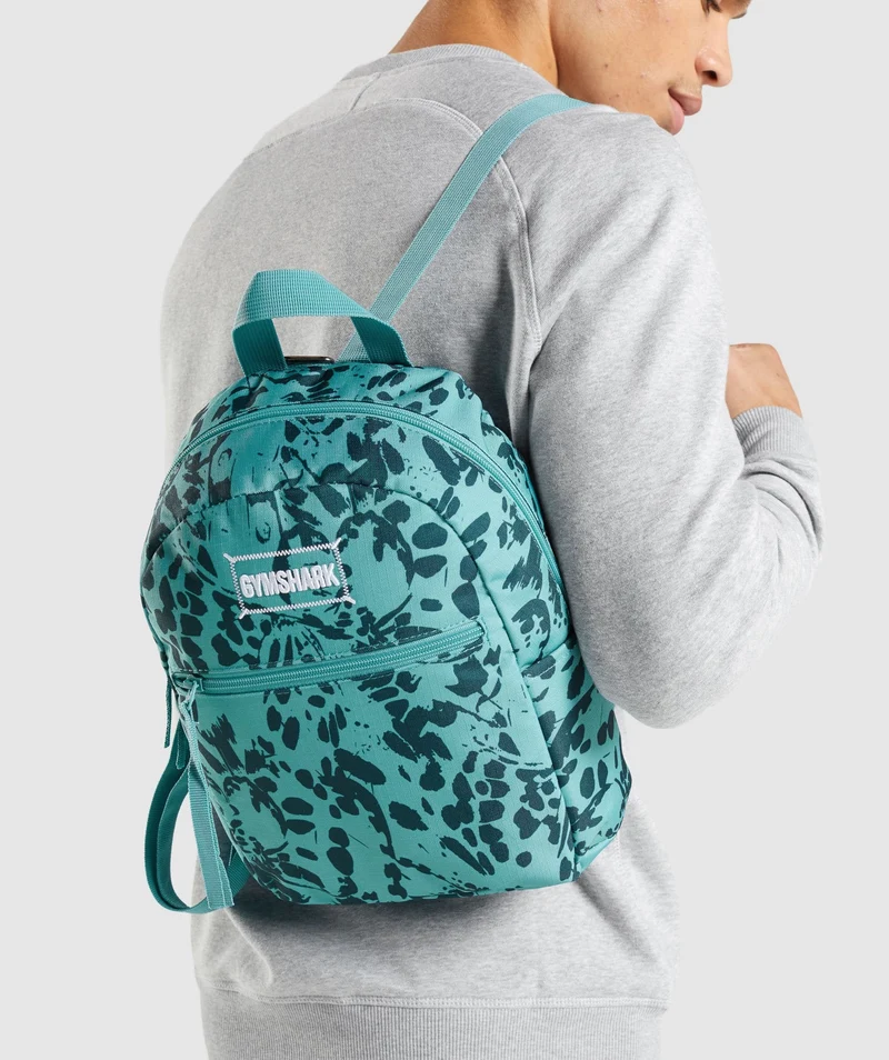 Gymshark Adapt Animal Graphic Mini Lifestyle BackPack - Fauna Teal