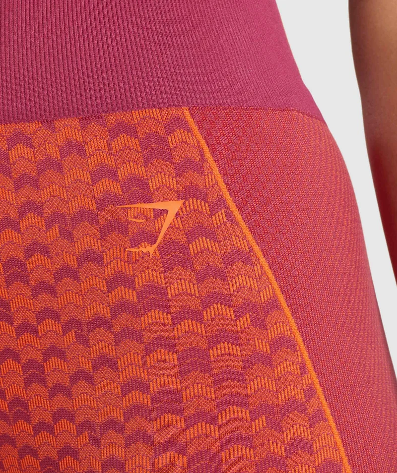 Gymshark WTFlex Seamless High Waisted Leggings - Chevron | Pink