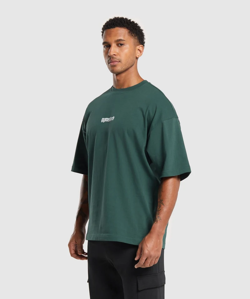 Gymshark Prayer Hands T-Shirt - Fog Green