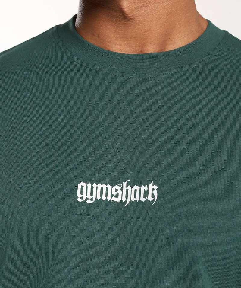 Gymshark Prayer Hands T-Shirt - Fog Green
