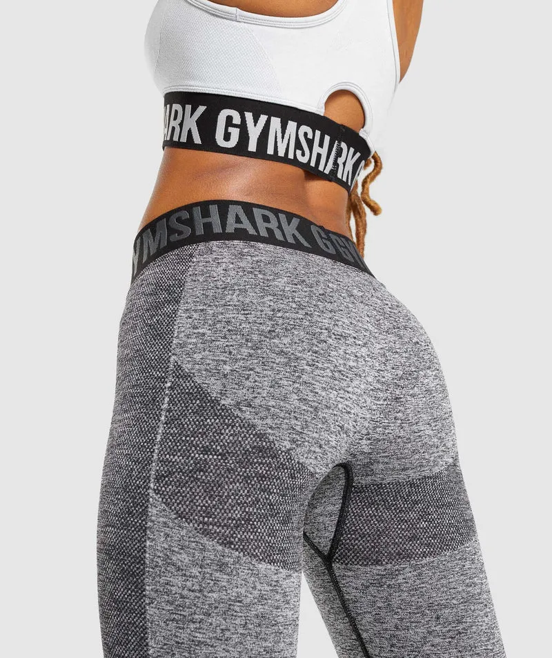 Gymshark Flex Low Rise Leggings - Black Marl/Charcoal