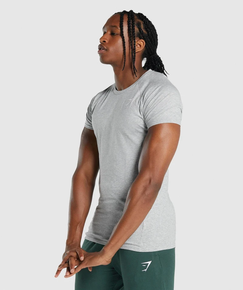Gymshark Critical 2.0 T-Shirt - Light Grey Marl