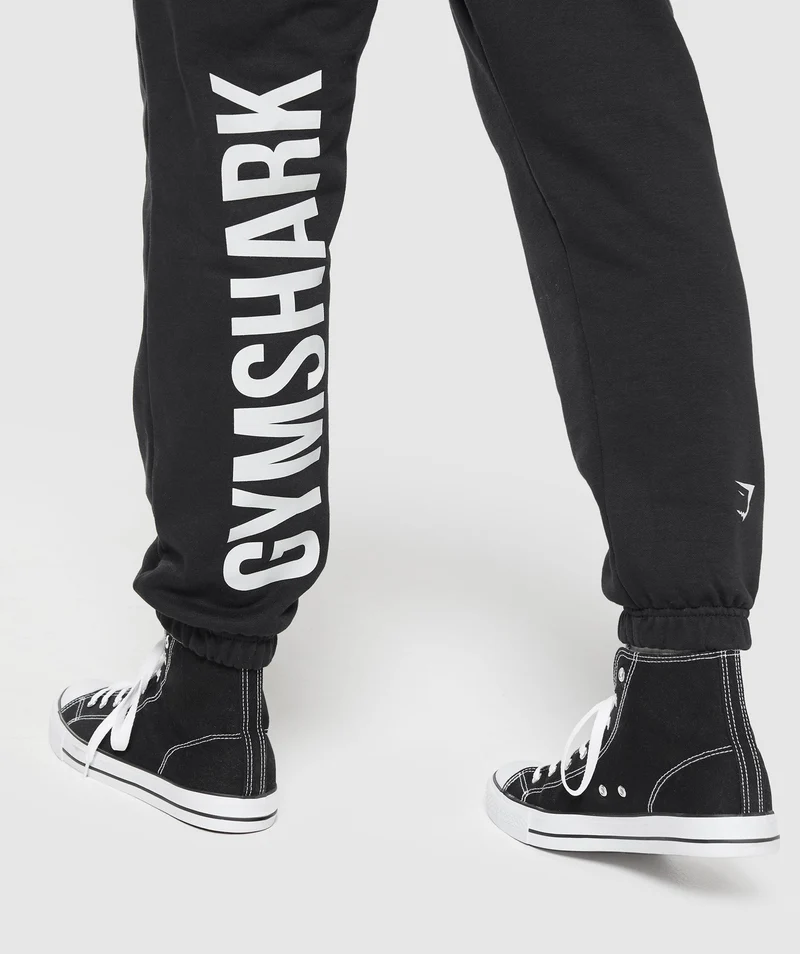 Gymshark Training Department Graphic Oversized Joggers - Black