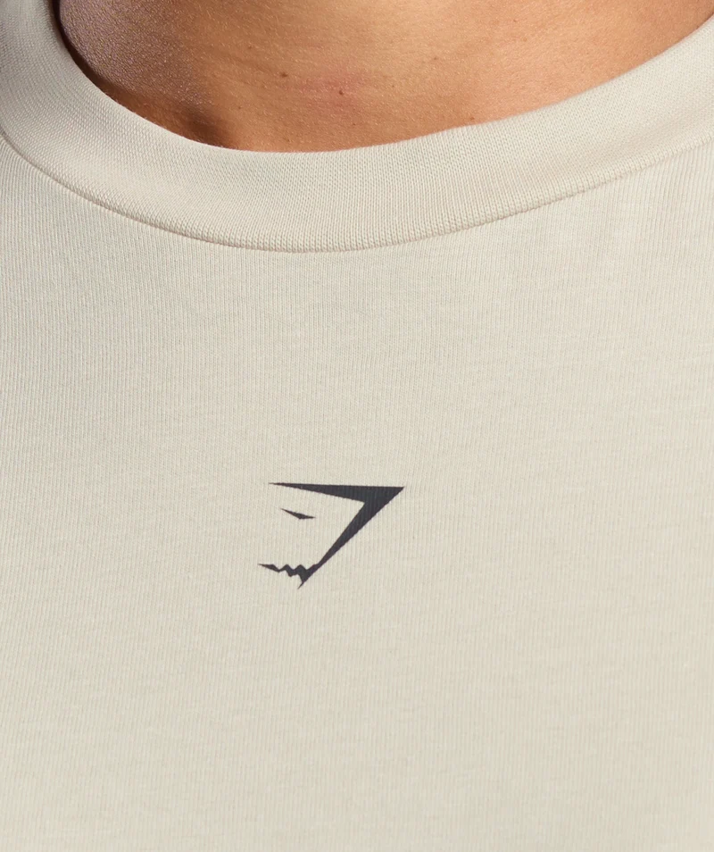 Gymshark Strength Department Graphic LS Top - Pebble Grey