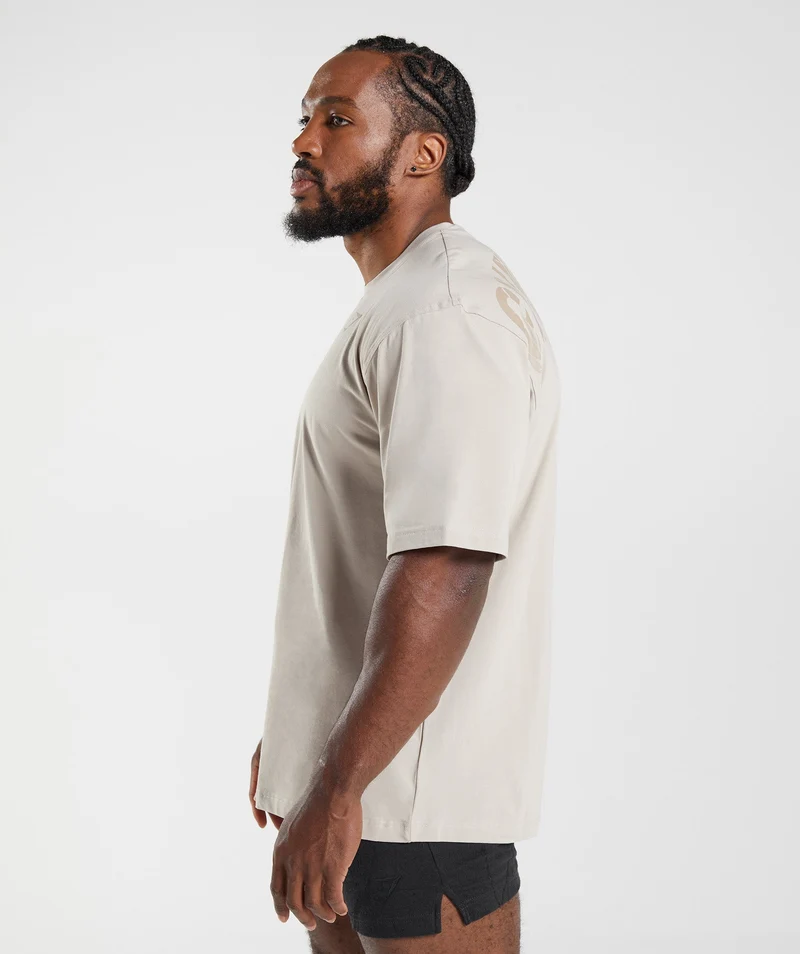 Gymshark Power T-Shirt - Pebble Grey