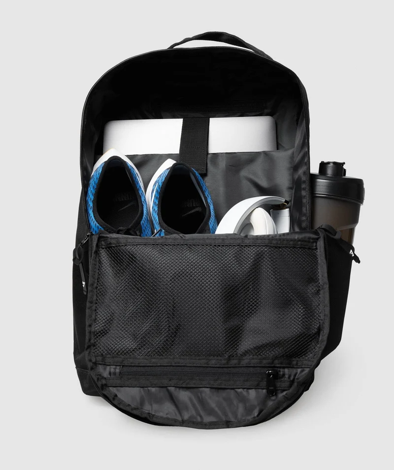 Gymshark Taped Logo Backpack - Black/Teal