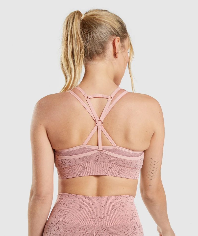 Gymshark Adapt Fleck Seamless Sports Bra - Paige Pink