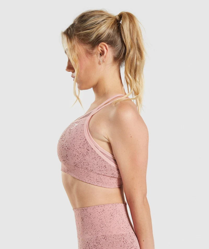 Gymshark Adapt Fleck Seamless Sports Bra - Paige Pink